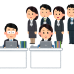 就活で企業見学に参加している人